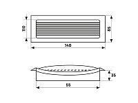 Решетка торцевая 57 55х110мм ZERNBERG
