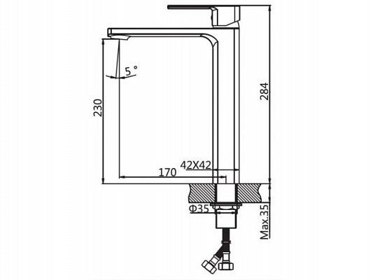 Смеситель для кухни (Lt) D35 AVHBC4-A129 AV Engineering