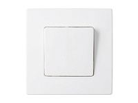 Выключатель 1 клав. проходной (скрытый, 10А) белый, Мастер, BYLECTRICA