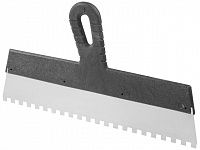 Шпатель фасад. зубчат. нерж.  350мм зуб 8х8 STARTUL MASTER (ST1004-3508) (для клея, гребенка)