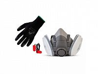 Полумаска 5500P с предфильтрами, адаптерами, держателями Jeta Safety (комплект) (р-р L, для защиты дыхания (полумаска, предфильтры P2R 4шт, адаптеры 6101 2шт., держатели 2шт))