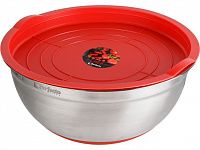 Миска для взбивания из нержавеющей стали, диаметр 22 см, с крышкой, серия CHEF, PERFECTO LINEA