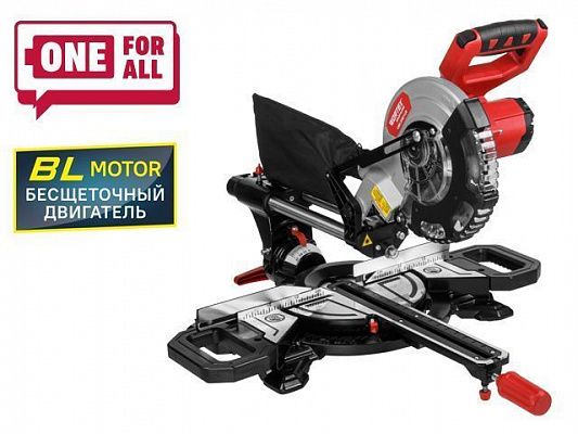 Аккум. торцовочная пила WORTEX CMS 2118-1 LM в кор. ALL1 XLT SOLO БЕСЩЕТ., 18 В, 210 мм, лазер (глуб. до 65 мм, шир. до 310 мм, лазер)