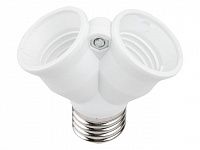 Патрон-переходник Е27-2хЕ27, белый Юпитер (ЮПИТЕР)