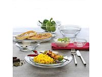 Тарелка обеденная стеклянная, 235 мм, серия Lys Clear, DURALEX (Франция)