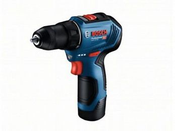 Аккум.  дрель-шуруповерт BOSCH GSR 12V-30 в кейсе (12.0 В, 2 акк., 2.0 А/ч Li-Ion, 2 скор., 30 Нм, шурупы до 8 мм,)