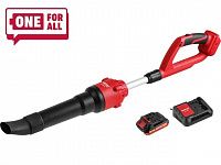 Аккум. воздуходувка WORTEX BB 2018-1 D ALL1 XLT SET 18В, БЕСЩЁТ., 162-450 м.куб/ч, 72-190 км/ч