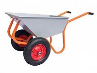 Тачка строительно-садовая ТССР-2П (120л, 360 кг, 2 пневмоколеса 400х90мм, вес 18,5 кг) (пр-во РБ) (КОМ)