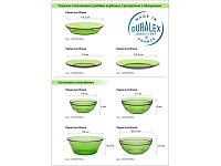 Тарелка глубокая суповая стеклянная, 195 мм, серия Lys Green, DURALEX (Франция)