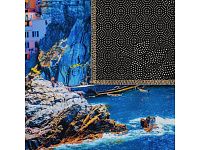 Коврик влаговпитывающий, "Velur SPA", 60х90 см, "Средиземноморский берег", VORTEX (ВОРТЕКС)