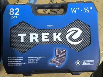 Набор головок и ключей 82пр. TREK (1/4", 1/2", 6 граней)