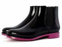 Полусапоги ПВХ женские, черн/бордов, р.40 Bora Nordman (ОТГРУЗКА ТОЛЬКО ПО ЭЛЕКТРОННЫМ НАКЛАДНЫМ! ботильоны женские, со стелькой, р.40  поставляется в индив)