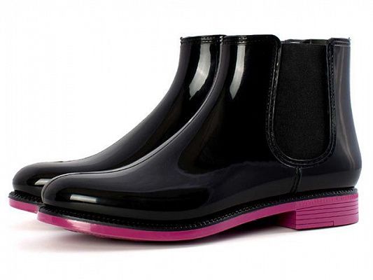 Полусапоги ПВХ женские, черн/бордов, р.39 Bora Nordman (ОТГРУЗКА ТОЛЬКО ПО ЭЛЕКТРОННЫМ НАКЛАДНЫМ! ботильоны женские, со стелькой, р.39  поставляется в индив)