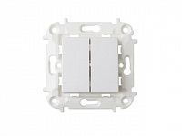 Выключатель 2 клав. (cкрытый, 10А) белый, Мастер, Bylectrica