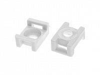 Площадка для хомут-стяжки 16х23 мм усиленная, белая (50 шт в пласт. конт.) STARFIX