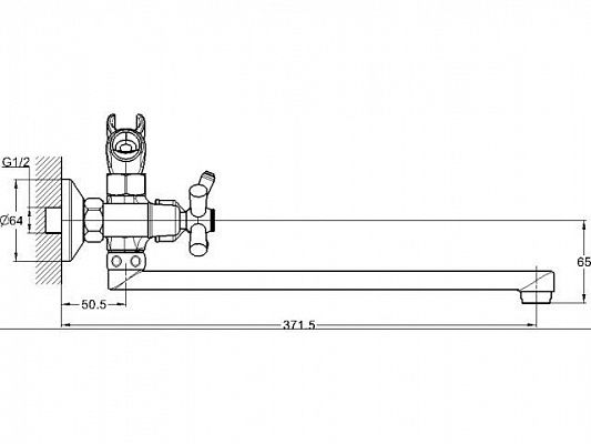 Смеситель для ванны вентильный QFR7-C722 G.lauf