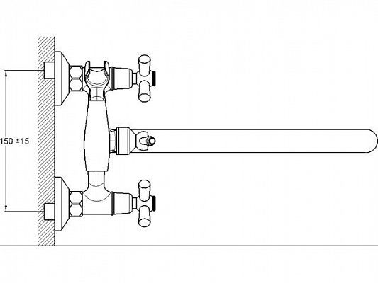 Смеситель для ванны вентильный QFR7-C722 G.lauf