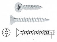 Шуруп универсальный 4.0х45 мм белый цинк (100 шт в пласт. конт.) STARFIX