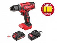 Аккум. дрель-шуруповерт WORTEX BD 1825-1 DLi в кор. ALL1 +АКЦИЯ (аккумулятор и зарядное в комплекте) (18.0 В,  2 скор., 25 Нм, шурупы до 8 мм. Аккум. CBL 1820 18.0 В, 2.0 А/ч и з/у FC 2120-1 ALL1)