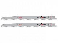 Пилка сабельная по дереву S 1531 L (2 шт.) BOSCH (пропил прямой, грубый, быстрый рез)