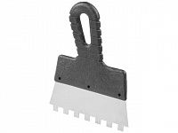 Шпатель фасад. зубчат. нерж.  150мм зуб 10х10 STARTUL MASTER (ST1004-1501) (для клея, гребенка)