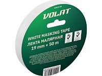 Лента малярная 19ммх50м белая ВОЛАТ (135мкм)