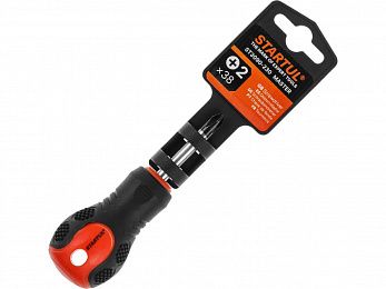 Отвертка "+" №2  38мм PH STARTUL MASTER (ST3090-230) (крестовая Phillips, двухкомп. рукоятка Anti-Slip)