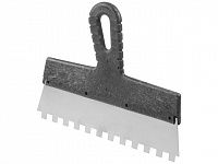 Шпатель фасад. зубчат. нерж.  250мм зуб 10х10 STARTUL MASTER (ST1004-2501) (для клея, гребенка)