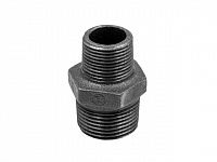 Ниппель ред. 1 1/2" х 1 1/4" нар.-нар. чугун черн., AV Engineering