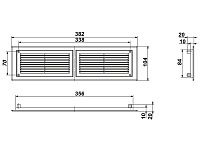 Решетка вентиляционная Long 38/2 w/n ZERNBERG (Без москитной сетки, упаковка 2 шт.)