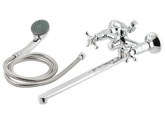 Смеситель для ванны (Lt) вентильный, серия QNM AV Engineering (Поворотный излив, эксцентриков нет)