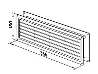 Решетка вентиляционная Long 35/2 w/n ZERNBERG (Без москитной сетки, упаковка 2 шт.)