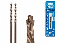 Сверло по металлу ц/х 3.0х33х61 мм HSS-Co, комплект из 2-х шт EXPERT STARTUL (кобальт 5%)