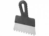 Шпатель фасад. зубчат. нерж.  150мм зуб 8х8 STARTUL MASTER (ST1004-1508) (для клея, гребенка)