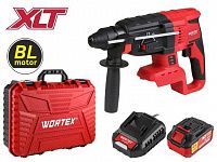 Аккум. перфоратор WORTEX CRH 1824-2 в чем. ALL1 XLT SET БЕСЩЕТ., 18 В, 2.6 Дж, 26 мм, 1х4 А*ч (вес 2.4 кг, 4 режима)