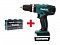 Аккум. ударная дрель-шуруповерт MAKITA HP 347 DWE в чем. + Набор бит 47 шт. (B-36170) (14.4 В, 2 акк., 1.5 А/ч Li-Ion, 2 скор., 30 Нм, шурупы до 13 мм, сверление в металле до 8 мм)