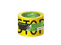 Лента оградительная 75ммх100м "STOP" ZOOM, черно-желтая (35 мкм полипропиленовая пленка)