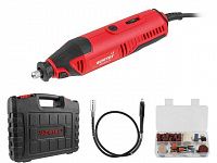 Гравер электрический WORTEX LX MG 3214-1 E в чем.+аксессуары 130 Вт,10000-35000 об/мин,цанги 3,0/3,2 (в чем. +100 аксесс., гибкий вал)