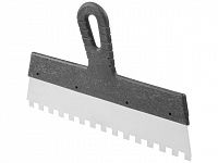 Шпатель фасад. зубчат. нерж.  300мм зуб 10х10 STARTUL MASTER (ST1004-3001) (для клея, гребенка)