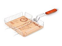 Решетка-гриль, 280x220 мм,  нержавеющая сталь, деревянная ручка, PERFECTO LINEA (Супер цена!)