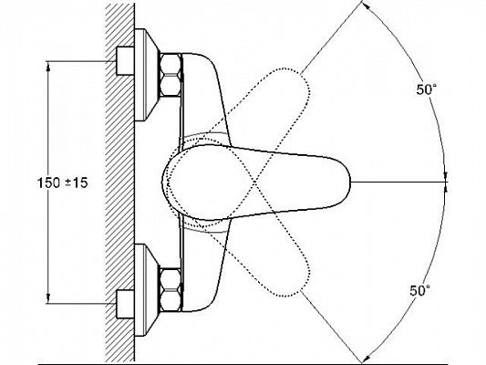 Смеситель для душа D40 KLO5-A048 G.lauf