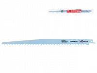 Пилка сабельная по дереву S300W (1 шт.) WORTEX высокоуглеродистая сталь HCS, 300 мм длина (пропил криволинейный, грубый, для базовых работ)