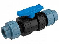 Кран шар. ПЭ 32, AV Engineering (Полипропилен, макс.  16 бар, макс.  40 °С)