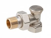 Кран вентильный угловой 1/2" вн.-нар. для радиатора, AV Engineering (Латунь, макс.  16 бар, макс.  110 °С, Обратка)