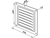 Решетка вентиляционная Met 2525 стальная ZERNBERG