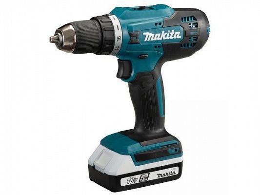 Аккум. дрель-шуруповерт MAKITA 18V G-battery DF 488 DWE в чем. (18.0 В, 2 акк., 1.5 А/ч Li-Ion, 2 скор., 42 Нм, шурупы до 10 мм, G-series)