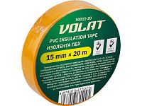 Изолента ПВХ 15ммх20м желтая ВОЛАТ (130 мкм)