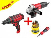 Дрель-шуруповерт WORTEX DR 1025 в кор. + АКЦИЯ! (Скидка на комплект и набор бит 31 пр. WORTEX в подарок!) Дрель-шуруповерт WORTEX DR 1025 в кор. + АКЦИЯ! (Скидка на комплект и набор бит 31 пр. WORTEX в подарок!)