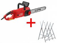 Пила цепная электрическая WORTEX EC 4024-1 шина 40 см (16"), 3/8" LP, 1.3 мм + АКЦИЯ! -15% скидка! (+ Козел для распилки дров SH 8379 - 15% скидка на комплект!)