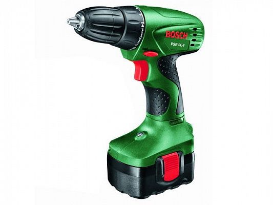 Аккум. дрель-шуруповерт BOSCH PSR 14,4 в чем. (14.4 В, 1 акк., 1.3 А/ч Ni-Cd, 1 скор., 28 Нм, шурупы до 8 мм)